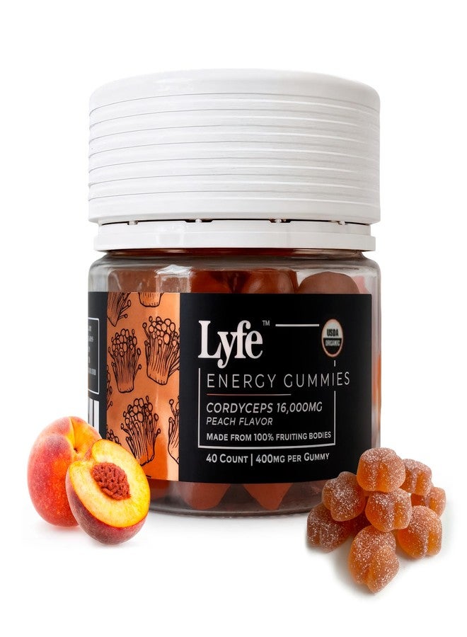 ليف علكات الفطر الوظيفية من لايف، بنكهة الخوخ (40 قطعة) - مكمل غذائي عضوي من الفطر للطاقة الطبيعية والقدرة على التحمل والتركيز - علكات نباتية خالية من الغلوتين، تُؤكل يوميًا لتعزيز الحيوية ودعم المناعة - Image 1